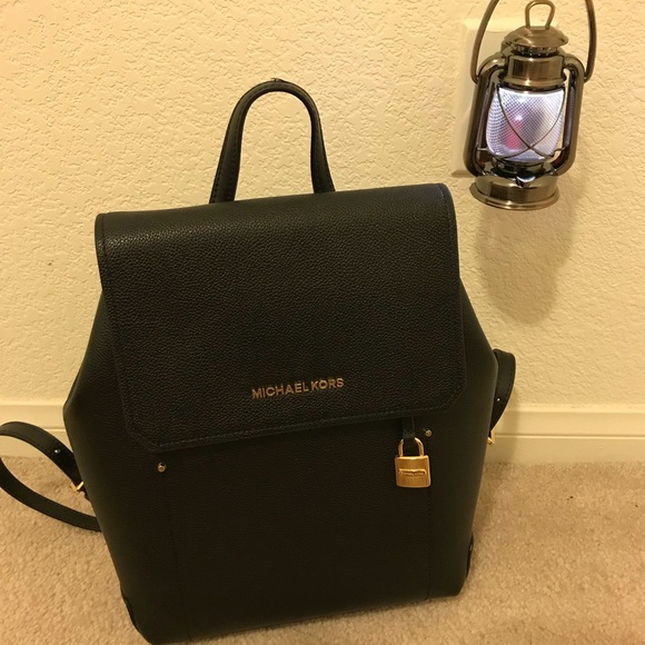 Michael Kors black bagpack